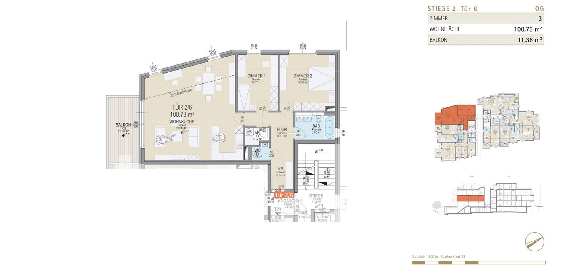 Grundriss Tür 2/6