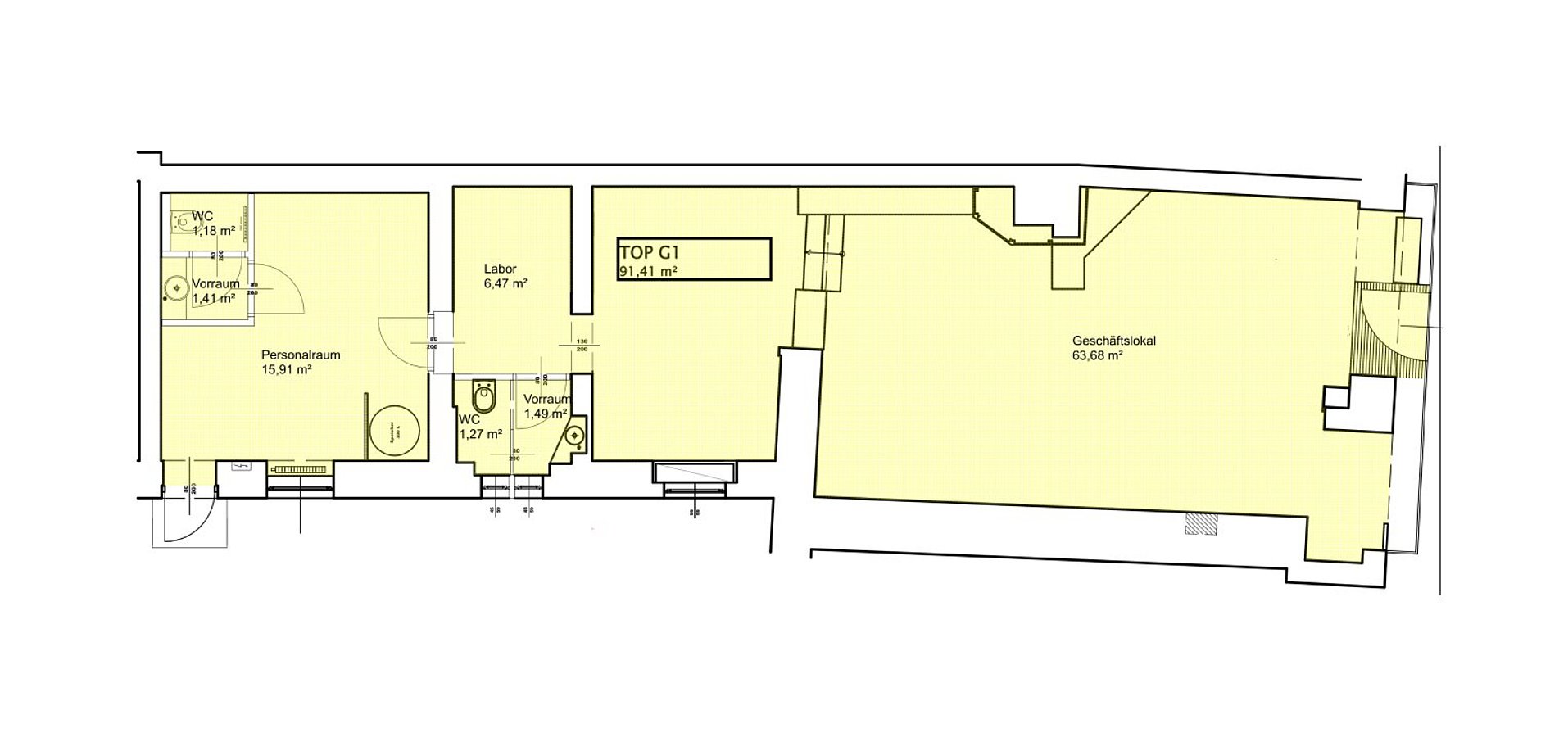 Plan Geschäftslokal Landstraßer Hauptstraße Nr. 48