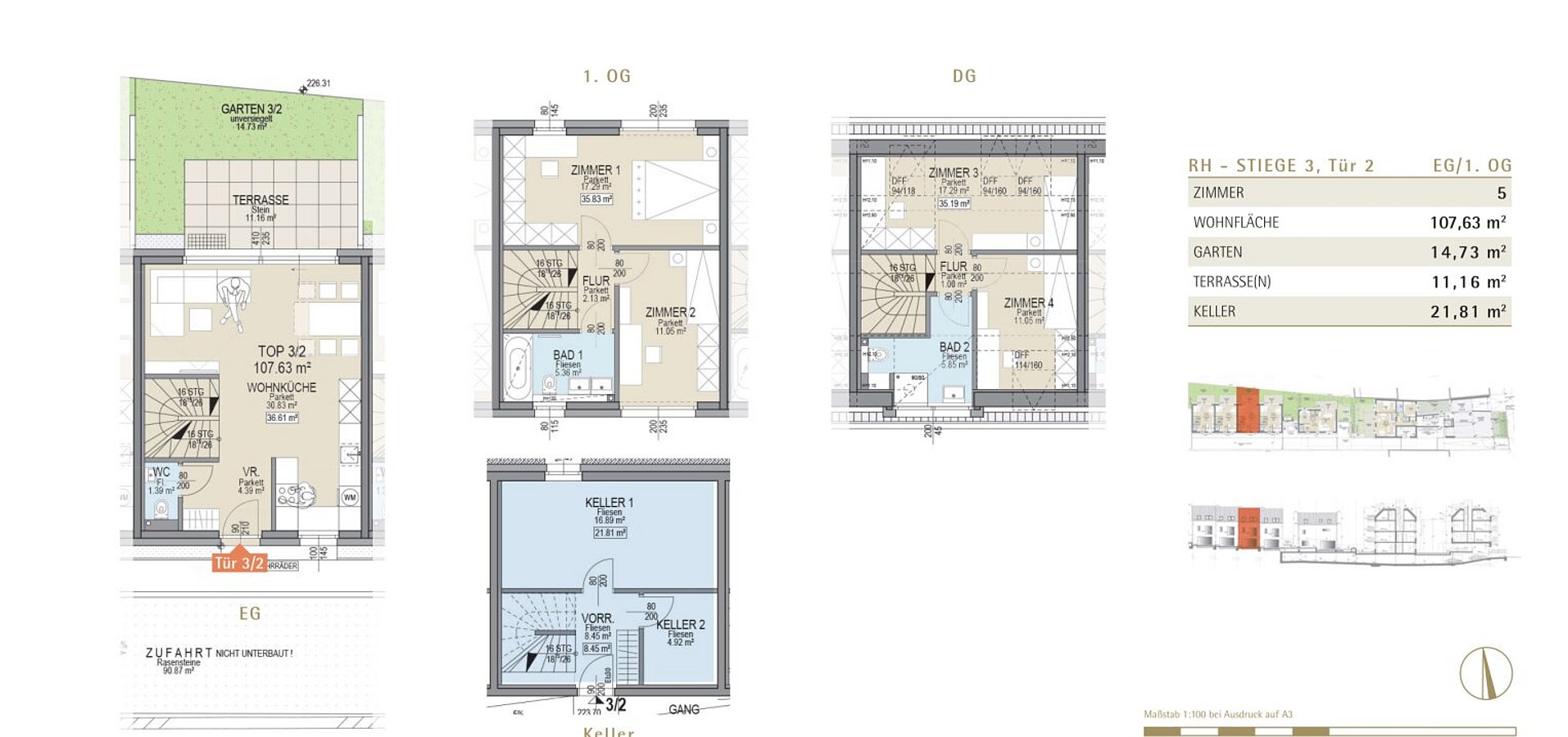 Grundriss Tür 3/2