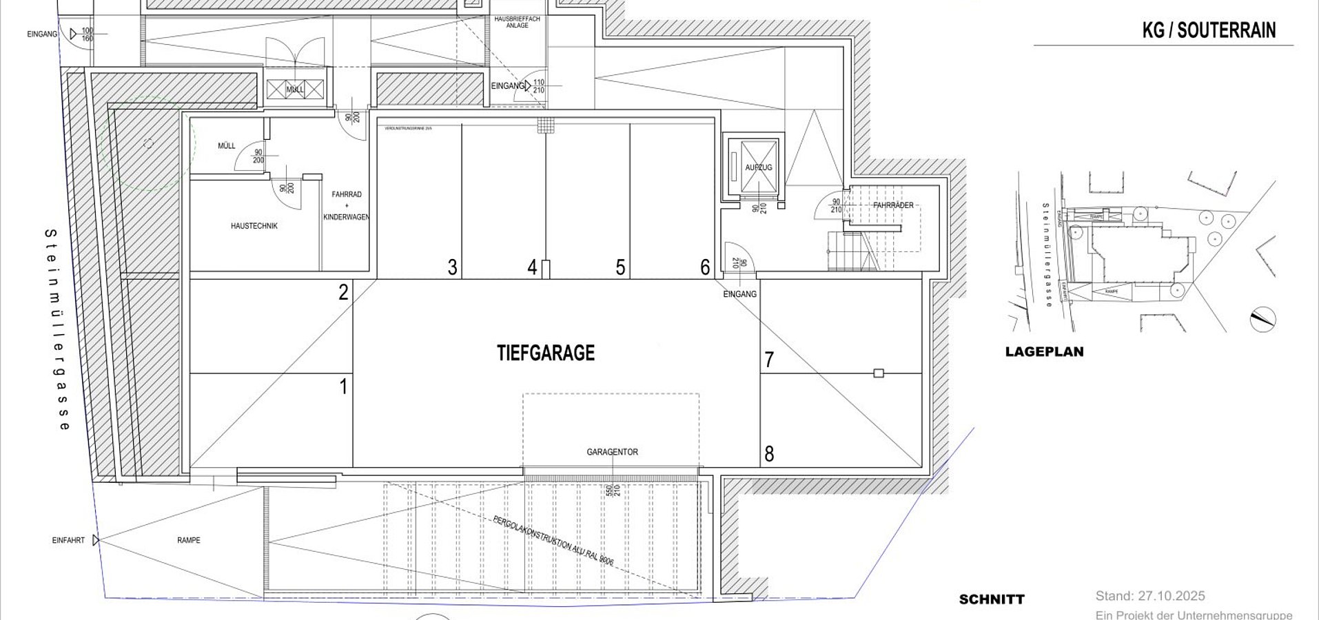 Kellergeschoss Souterrain Tiefgarage