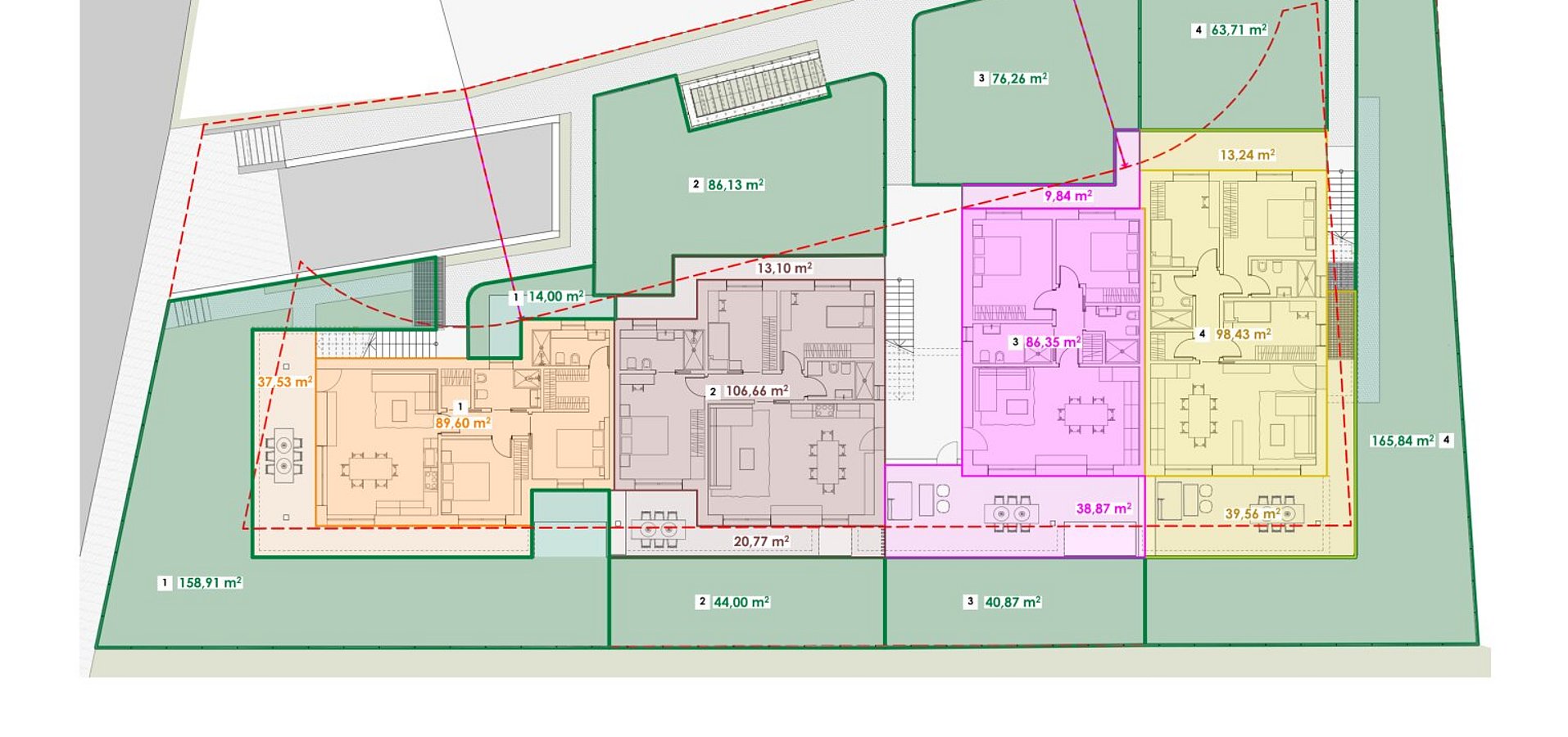 Wohnung 1: Grundrissplan