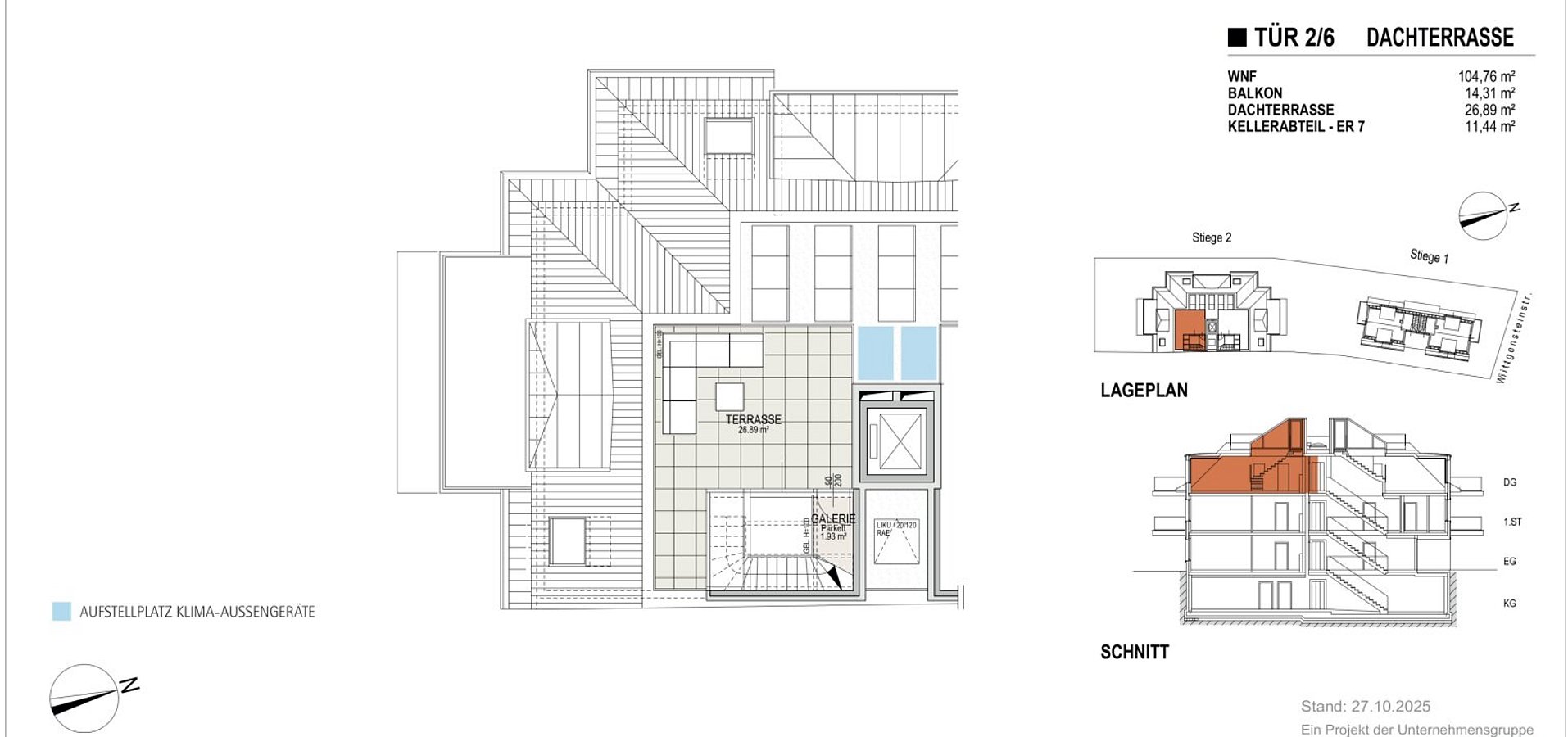Grundriss 2/6 Dachterrasse